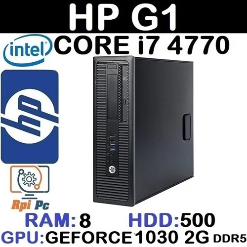 کیس استوک اچ پی4770  HP G1 Core i7 رم8 گرافیک GEFORCE 1030 2G DDR5 هارد500G