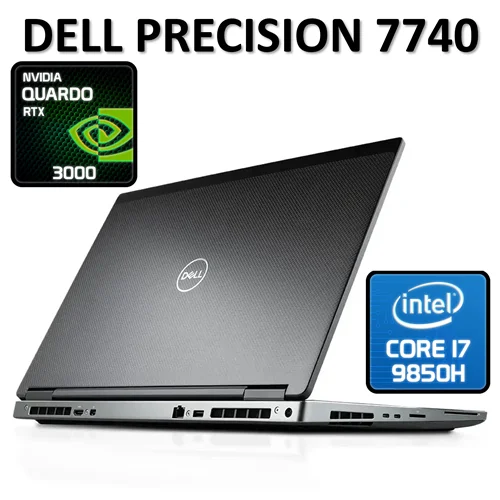 لپ تاپ دل استوک ورک استیشن مدل 6LAPTOP DELL PRECISION 7740/Core i7 9850H/32GB/512GB SSD M2/GPU QUARDO RTX 3000 6G DDR6