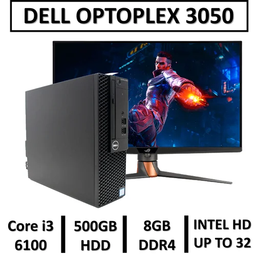 کامپیوتر استوک مدل DELL MINI OPTILEX 3050/INTEL CORE I3 6100/8GB DDR4/500GB/INTEL HD GRAPHICS