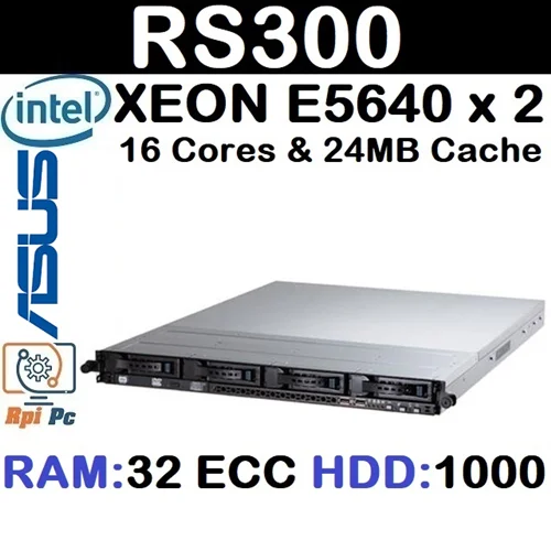 سرور استوک وارداتی ASUS با دو پردازشگر XEON E5640 با 16 هسته 24 مگابایت کش رم32 هارد 1000G