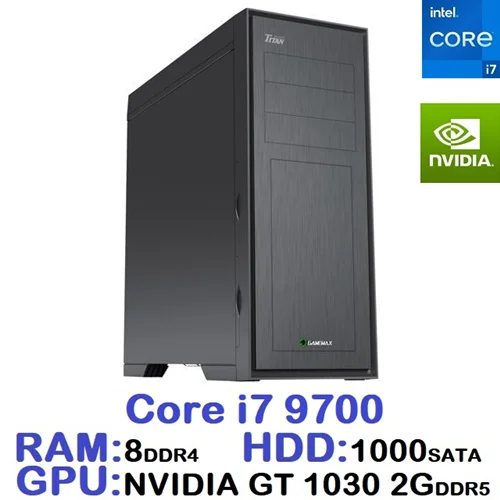 سیستم گیمینگ رندرینگ آکبند یکسال گارانتی GAMING PC CORE i7 9700 | RAM8 گرافیک GEFORCE 1030 2G DDR5