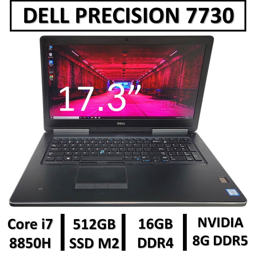 لپ تاپ دل 7730 ورک استیشن گرافیک 6G استوک USED LAPTOP DELL PRECISION 7730/CPU INTEL  Core i7 8850H/ RAM16/ SSD512/ GPU NVIDIA 8G
