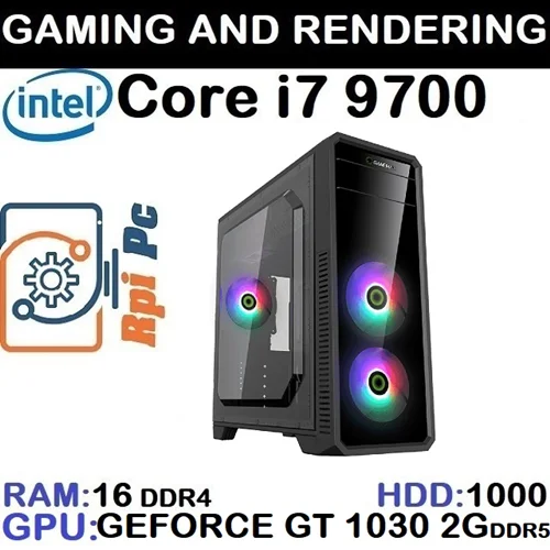 سیستم گیمینگ GAMING PC CORE i7 9700F | RAM 16 | GT 1030