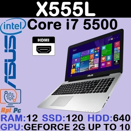 لپ تاپ استوک ایسوس LAPTOP ASUS X555L | Core i7-5500 | RAM 12 | GEFORCE 2G