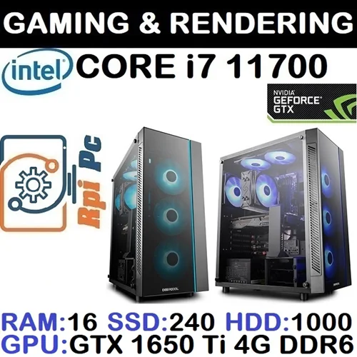 سیستم گیمینگ GAMING PC CORE i7 11700 | RAM 16 | GTX 1650