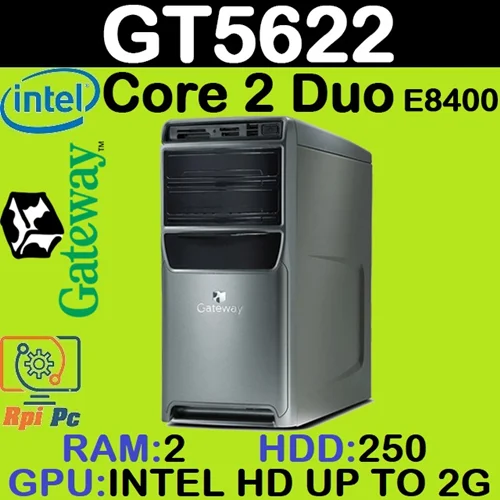 کیس استوک Gateway با پردازشگر Core 2 DUO E8400 رم 2DDR3 هارد 250 گرافیک اینتل مجتمع 2G