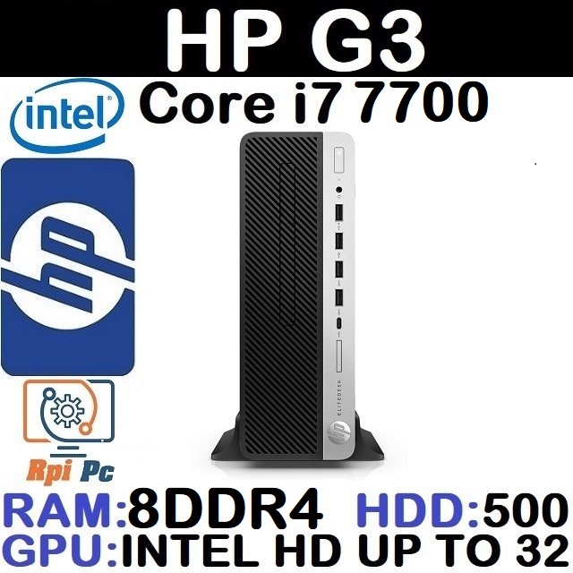 کیس استوک اچ پی HP G3 با پردازشگر Core i7 نسل 7 رم 8DDR4 هارد500 گرافیک اینتل مجتمع 32G