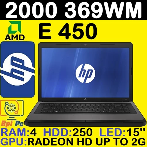 لپ تاپ استوک اچ پی LAPTOP HP 2000 | AMD E-450 | RAM 4