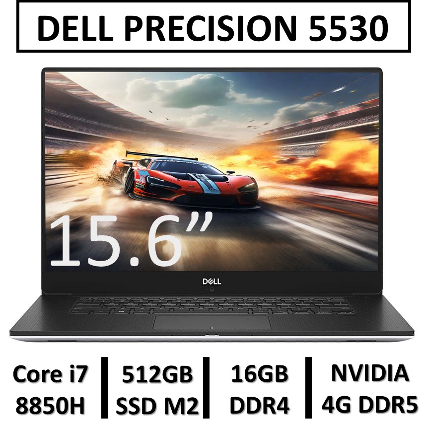 لپ تاپ دل استوک ورک استیشن گرافیکدار نسل هشتم USED DELL PRECISION 5530 | CPU INTEL Core i7 8850H |RAM 16GB | 512GB SSD M2| NVIDIA 4GB