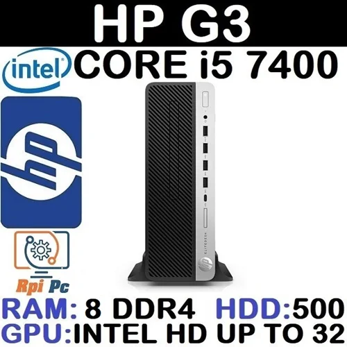 کیس استوک وارداتی HP EliteDesk G3 با پردازشگر Core i5 نسل7 رم 8DDR4 هارد500 گرافیک اینتل مجتمع 32G