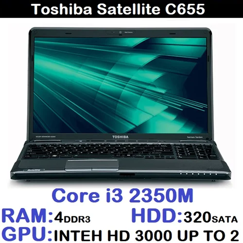 لپ تاپ مهندسی دانشجویی LAPTOP TOSHIBA SATELLITE C655 Core i3