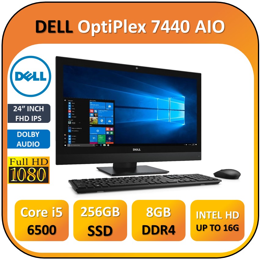 آل این وان استوک دل 24 اینچ  ALLINONE DELL OptiPlex 7440 AIO/Core i5 6500/RAM 8/ 256G SSD