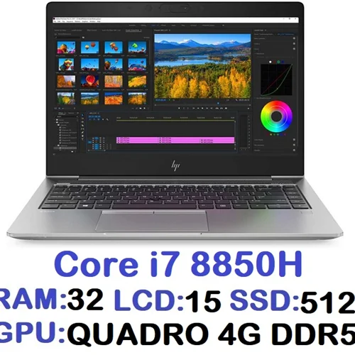 لپ تاپ استوک وارداتی HP ZBOOK 15U G5 با پردازشگر Core i7 نسل 8 رم32DDR4 گرافیک QUADRO 4G DDR5
