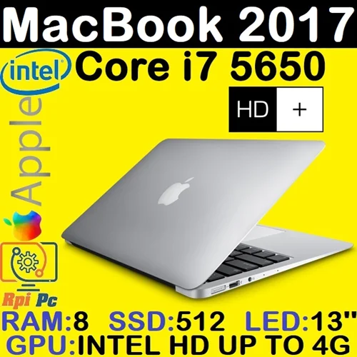 لپ تاپ استوک اپل مک بوک ایر LAPTOP APPLE MACBOOK AIR 2017 | Core i7-5650 | RAM 8 | SSD 512