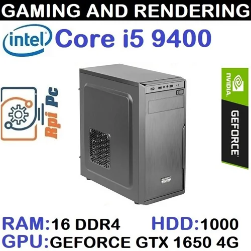 سیستم گیمینگ رندر آکبند یکسال گارانتی GAMING PC CORE i5 9400 | RAM16 گرافیک GTX 1650 4G