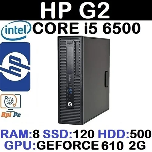 کیس استوک وارداتی HP EliteDesk G2 با پردازشگر Core i5 نسل 6 رم 8DDR4 هاردSSD 120+HDD 500 گرافیک GEFORCE 610 2G