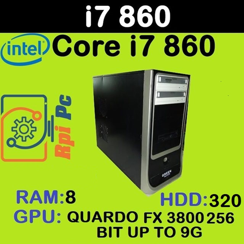 کیس استوک RPIPC با پردازشگر Core i7 رم8 هاردHDD 500G گرافیک QUARDO FX 3800 256 BIT