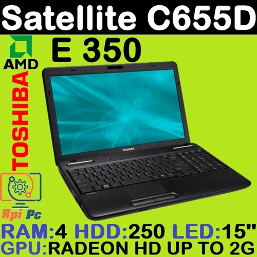 لپ تاپ  استوک توشیباLAPTOP TOSHIBA C655 | AMD E-350 | RAM 4