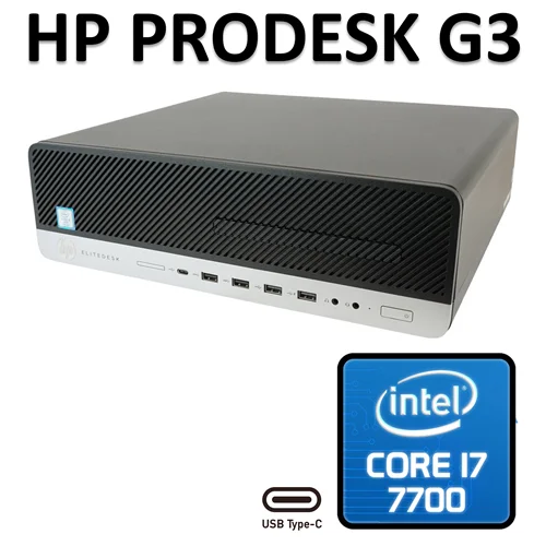 مینی کیس اچ پی استوک نسل هفتم مهندسی طراحی رندر   HP PRODESK G3/Core i7 7700/8GB/500GB /SSD 256 M2 NVME