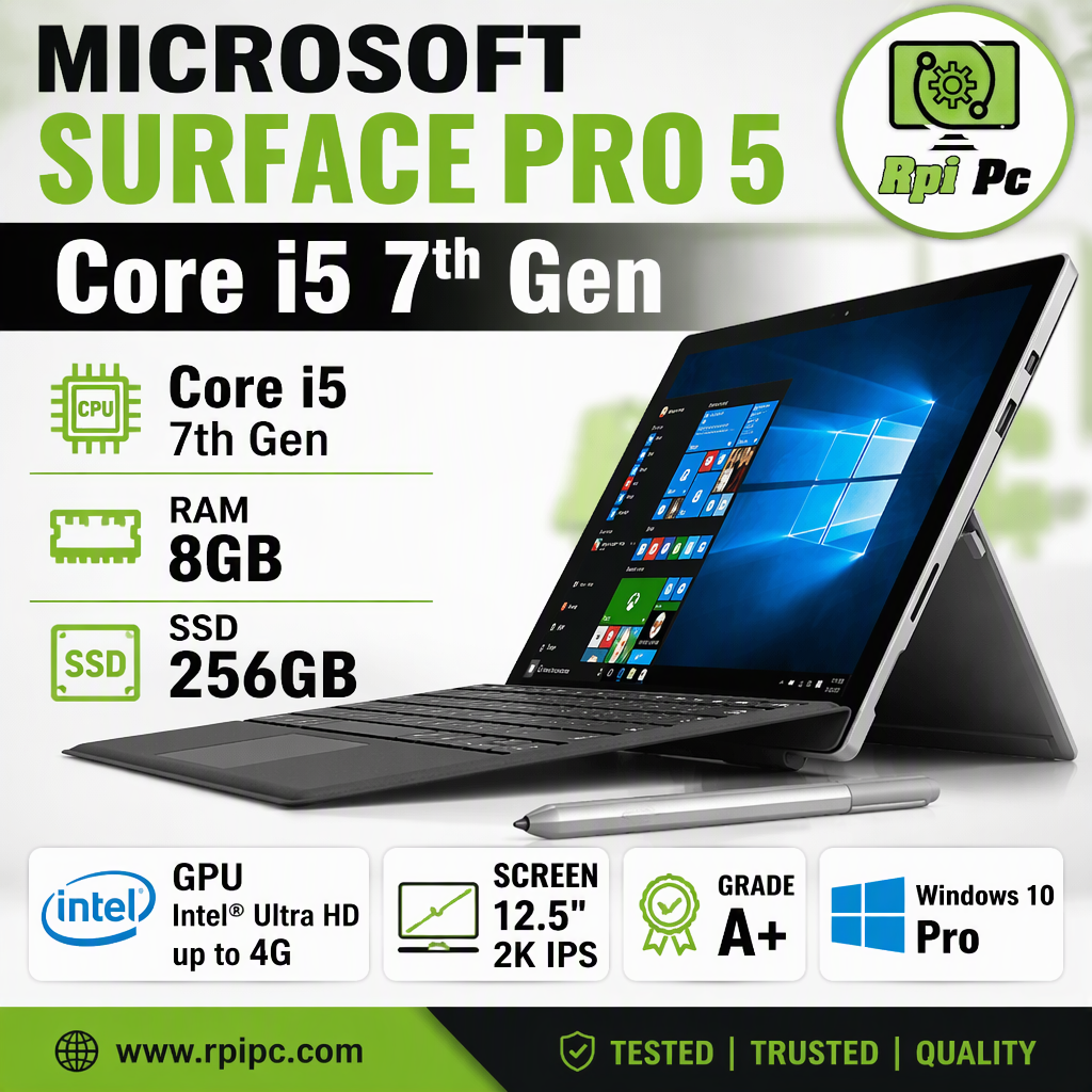 لپ تاپ استوک لمسی تبلتشو مایکروسافت سرفیس پرو5 نسل هفتمUSED LAPTOP SURFACE PRO 5 | INTEL CORE i5 7TH GEN|RAM 8G | SSD 256 |
