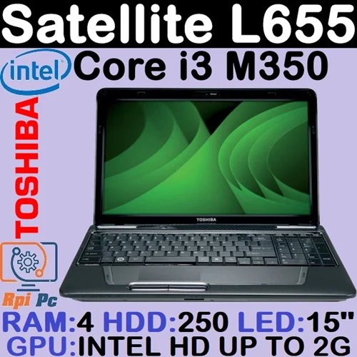 لپ تاپ استوک توشیبا LAPTOP TOSHIBA L655 | Core i3 | RAM 4