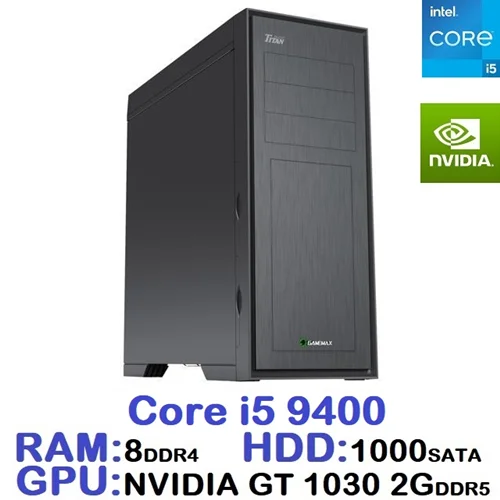 سیستم گیمینگ رندر یکسال گارانتی آکبند GAMING PC CORE i5 9400 | RAM 8 گرافیکGEFORCE 1030 2G DDR5