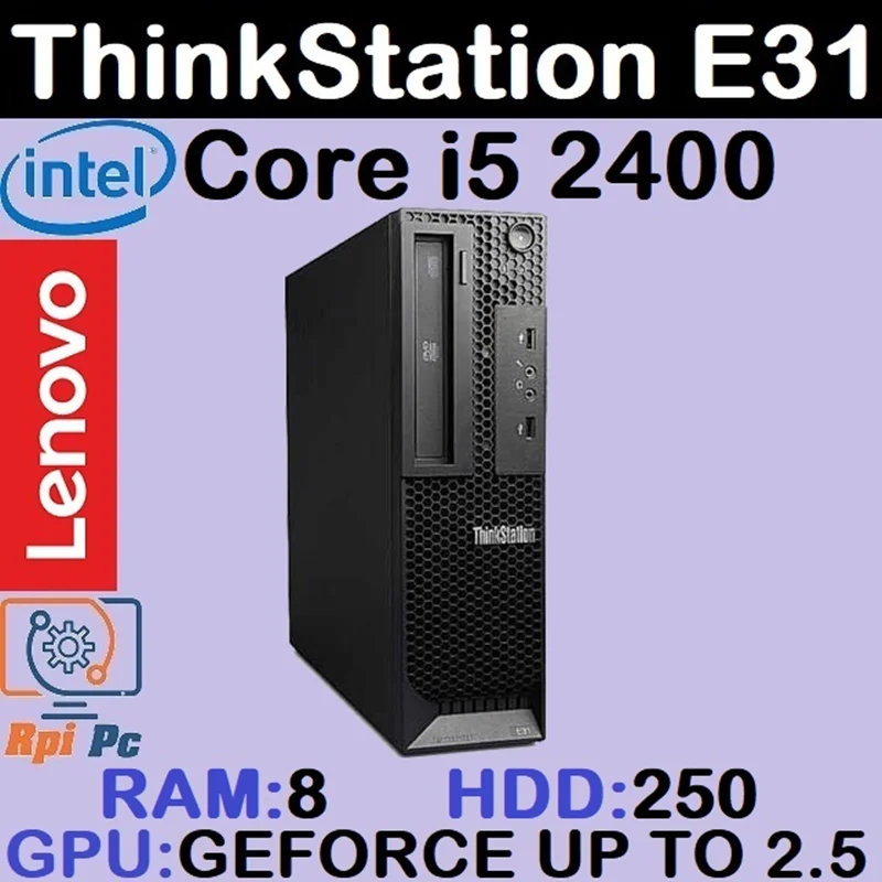 کیس استوک وارداتی Lenovo ThinkStation E31 با پردازشگر Core i5 نسل2 رم8 گرافیک GeForce GT 210 هارد250