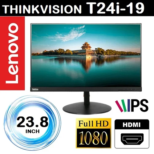 مانیتور استوک وارداتی 24 اینج لنوو فریم لس LED LENOVO THINKVISION T24-i FULL HD IPS