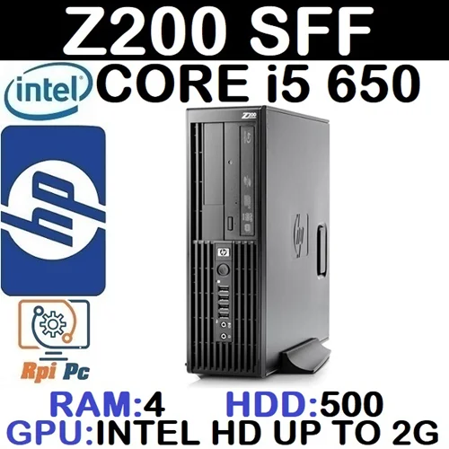 کیس استوک وارداتی HP Z200 با پردازشگر Core i5 رم4 گرافیک اینتل مجتمع 2G هارد500