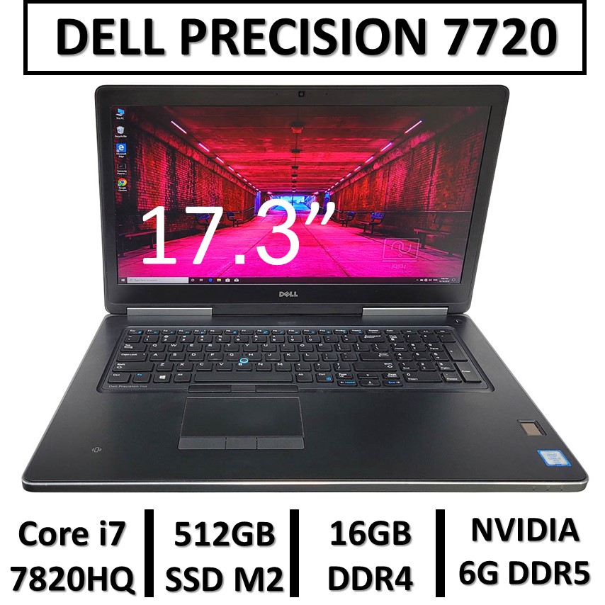 لپ تاپ دل 7720 ورک استیشن گرافیک 6G استوک USED LAPTOP DELL PRECISION 7720/CPU INTEL  Core i7 7820HQ/ RAM16/ SSD512/ GPU NVIDIA 6G