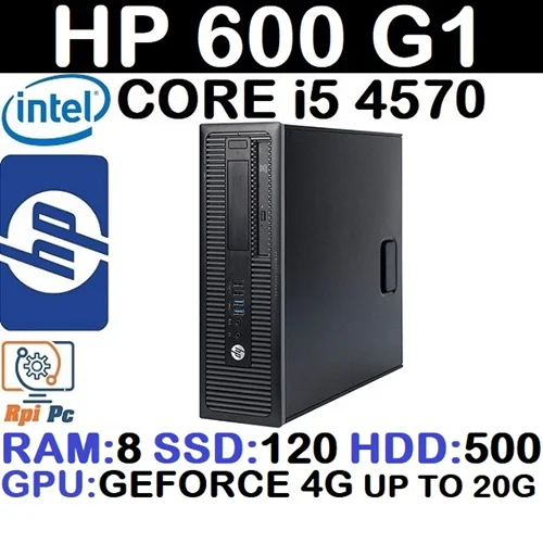 کیس استوک وارداتی HP 600 G1 با پردازشگر Core i5 نسل 4 رم 8DDR3 هارد HDD 500 + SSD 120 گرافیک GEFORCE 4G