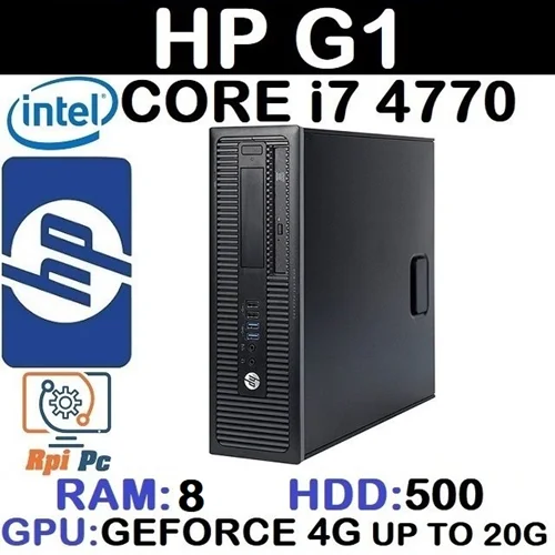کیس استوک وارداتی HP EliteDesk G1 با پردازشگر Core i7 نسل 4 رم8 گرافیک GEFORCE 4G هارد500G