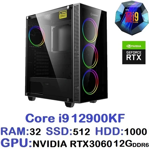 سیستم گیمینگ GAMING PC CORE i9 12900KF | RAM 32 | RTX 3060