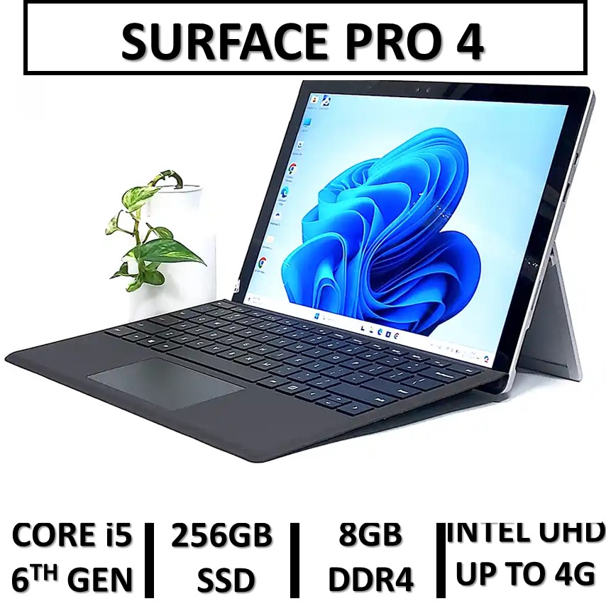 لپ تاپ استوک لمسی تبلتشو مایکروسافت سرفیس پرو4 نسل ششمUSED LAPTOP SURFACE PRO 4 | INTEL CORE i5 6TH GEN|RAM 8G | SSD 256 |
