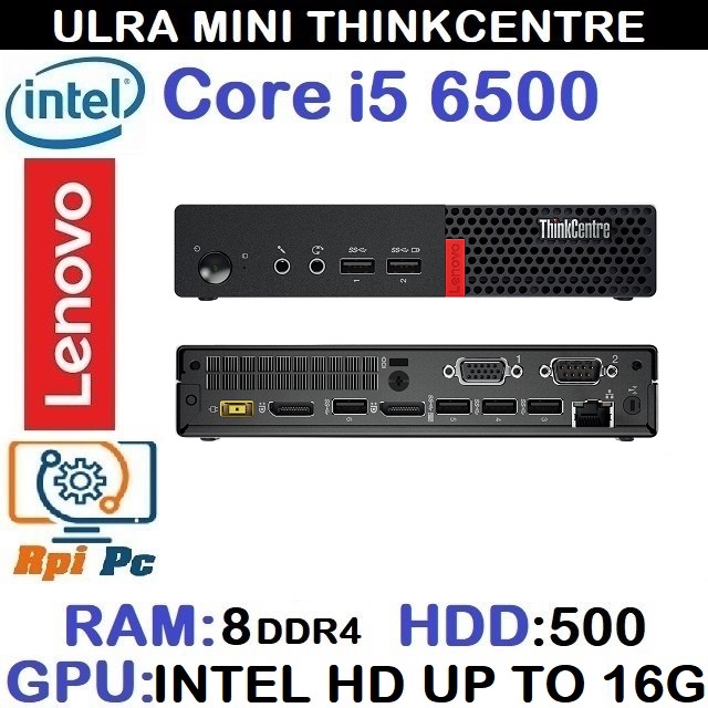 کیس استوک وارداتی LENOVO ULTRA MINI THINK CENTRE با پردازشگر Core i5 نسل ششم رم8