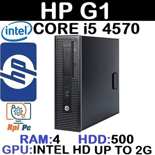 کیس استوک وارداتی HP EliteDesk 600 G1 با پردازشگر Core i5 نسل 4 رم 4DDR3 هارد 500 گرافیک اینتل مجتمع 2G