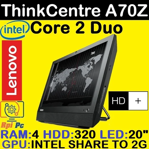 آل این وان استوک وارداتی لنوو 20 اینچ مدل Lenovo ThinkCentre A70Z با کیفیت HD Plus با پردازشگر Core 2 Duo رم 4 گرافیک اینتل مجتمع 2G
