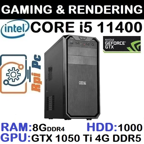 سیستم گیمینگ GAMING PC CORE i5 11400 | RAM 8 | GTX 1050