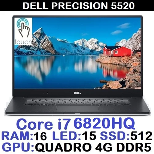 لپ تاپ استوک دل LAPTOP DELL PRECISION 5520 | Core i7-6820HQ | RAM 16| SSD 500 | QUADRO 4G DDR5