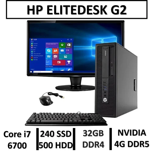مینی کیس اچ پی استوک intel Core i7 6700با گرافیک 4Gمجزا  MINI CASE HP G2/Core i7 6700/240 SSD/500 HDD/RAM 32 DDR4/QUADRO 4G GGR5