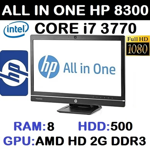 آل این وان استوک وارداتی اچ پی 23 اینچ FULL HD مدل 8300 باپردازشگرCore i7 نسل سوم رم8 گرافیک AMD 2G DDR3