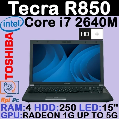 لپ تاپ استوک توشیبا LAPTOP TOSHIBA R850 | Core i7-2640M | RAM 4 | RADEON 1G