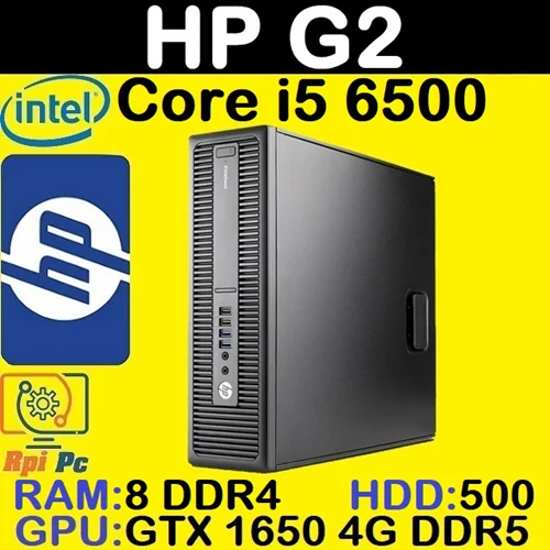 کیس استوک وارداتی HP EliteDesk G2 با پردازشگر Core i5 نسل 6 رم 8DDR4 هاردHDD 500 گرافیک GTX 1650 4G DDR5