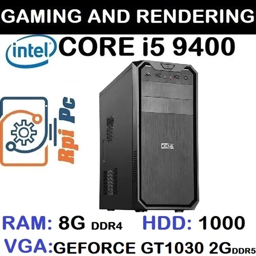سیستم گیمینگ GAMING PC CORE i5 9400 | RAM 8 | GT 1030