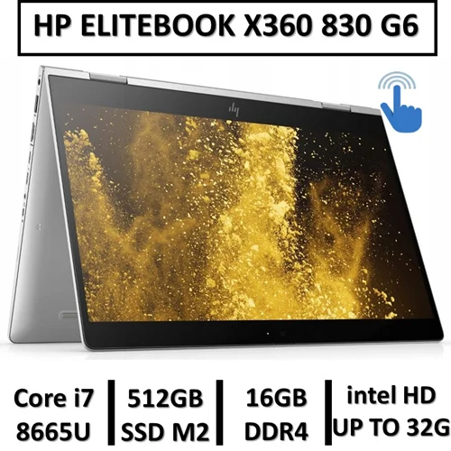 لپ تاپ استوک اچ پی لمسی 360 درجه LAPTOP HP ELITEBOOK X360 830 G6