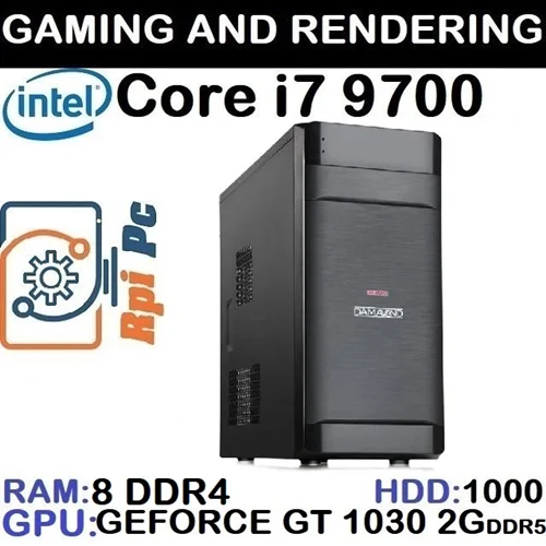 سیستم گیمینگ GAMING PC CORE i7 9700 | RAM 8 | GT 1030