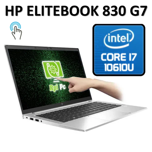 لپ تاپ اچ پی استوک لمسی مدل LAPTOP HP ELITEBOOK 830 G7/Core i7 10610U/16GB/256GB SSD