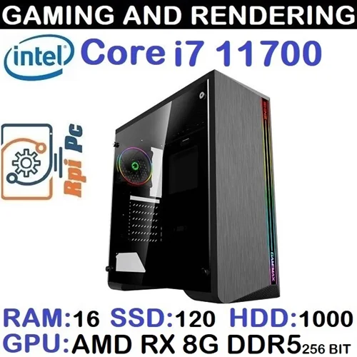سیستم گیمینگ GAMING PC CORE i7 11700 | RAM 16 | گرافیک AMD RX 580 8G DDR5