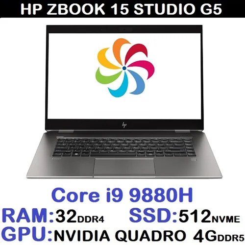 لپ تاپ فوق حرفه ای رندر تدوین ورک استیشن  LAPTOP WORKSTATION HP ZBOOK STUDIO G5 Core i9 9880H
