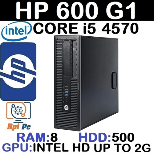 کیس استوک وارداتی HP 600 G1 با پردازشگر Core i5 نسل 4 رم 8DDR3 هارد 500 گرافیک اینتل مجتمع 2G
